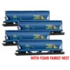 Micro-Trains Line 99300199 - Golden West 3-bay Covered Hopper 4-pack Golden West Service (GVSR) 528001, 528005, 530043, 538000 - N Scale -Vallejo Shop 03f58bf2mtl99300199 76019.1679509046