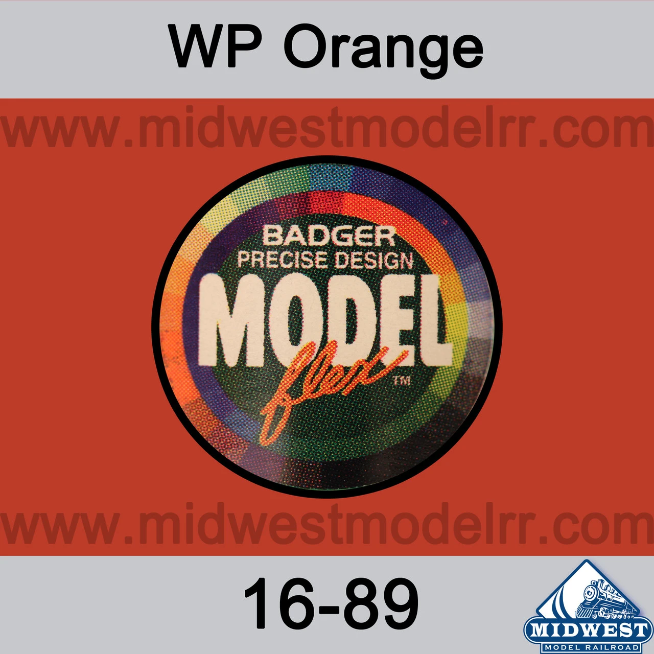 Badger MODELflex Paint - 16-89 Western Pacific Orange 3 Badger MODELflex Paint - 16-89 Western Pacific Orange