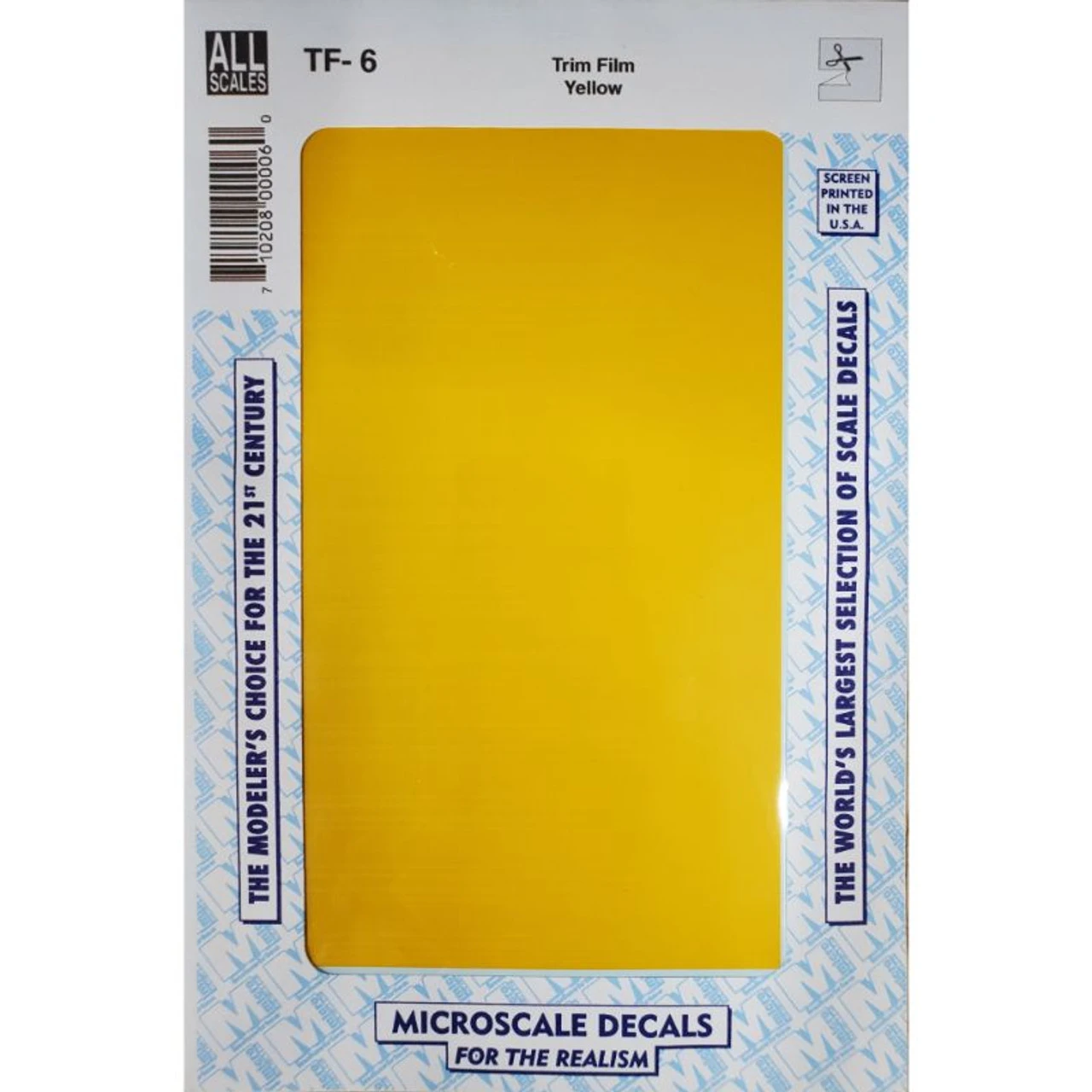 Microscale TF-6 - Trim Film - Yellow Decal Sheet - Multi Scale 3 Microscale TF-6 - Trim Film - Yellow Decal Sheet - Multi Scale
