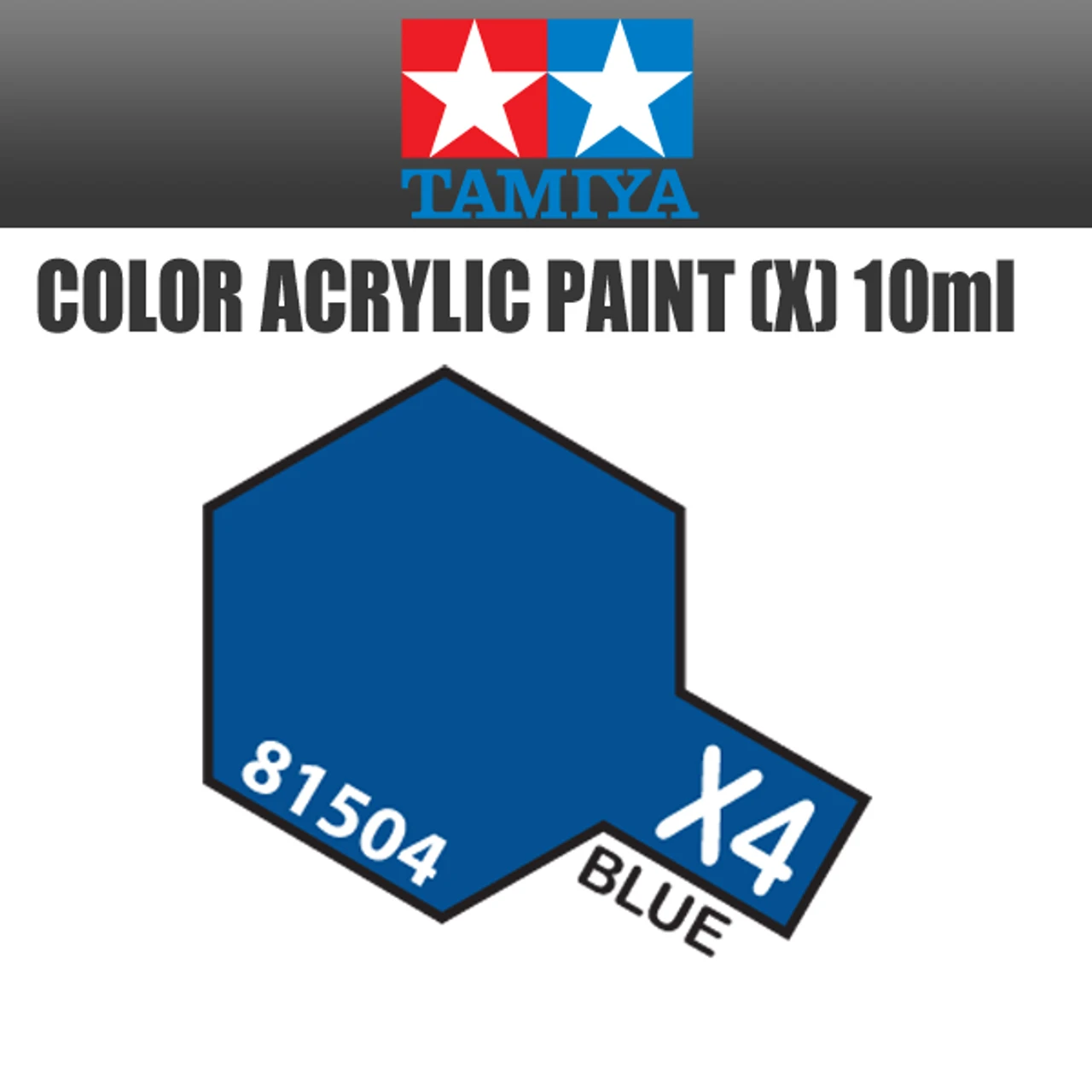Tamiya 81504 - Acrylic Mini X-4 Blue - 10ml Bottle 3 Tamiya 81504 - Acrylic Mini X-4 Blue - 10ml Bottle