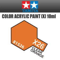 Tamiya 81526 - Acrylic Mini X-26 Clear Orange - 10ml Bottle
