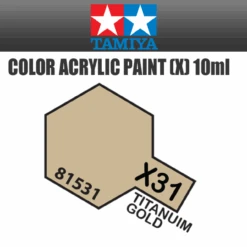 Tamiya 81531 - Acrylic Mini X-31 Titanium Gold - 10ml Bottle