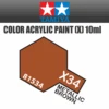 Tamiya 81534 - Acrylic Mini X-34 Metallic Brown - 10ml Bottle -Vallejo Shop 81534 66218.1645224081