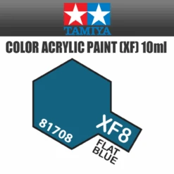 Tamiya 81708 - Acrylic Mini XF-8 Flat Blue - 10ml Bottle