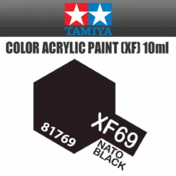 Tamiya 81769 - Acrylic Mini XF-69 NATO Black - 10ml Bottle