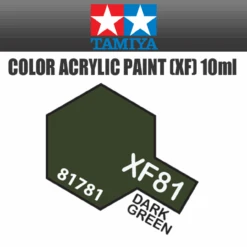 Tamiya 81781 - Acrylic Mini XF-81 Dark Green - 10ml Bottle