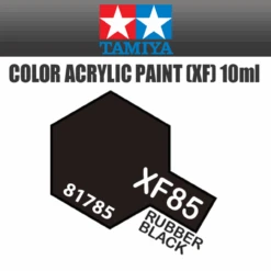 Tamiya 81785 - Acrylic Mini XF-85 Rubber Black - 10ml Bottle