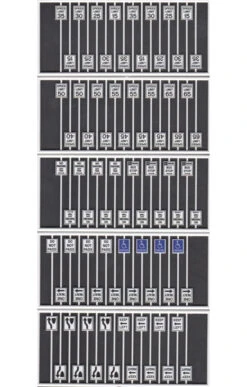 Tichy Train Group 8264 - Assorted Road Signs - 80 Pcs - HO Scale