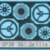 BLMA #87 - 36" Fan Grill W/ Center Plate - N Scale -Vallejo Shop 87a 63100.1671410877
