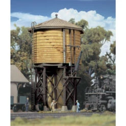 Walthers Cornerstone 933-2813 - Wood Water Tank Ylw Ochre - HO Scale