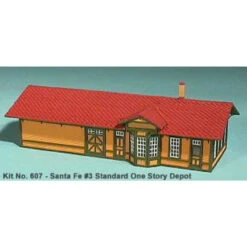 American Model Builders 607 - Santa Fe #3 Standard 1 Story Depot - N Scale Kit