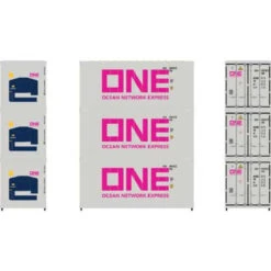 Athearn 17730 - 20' Reefer Container X3 Ocean Network Express (ONE) - N Scale