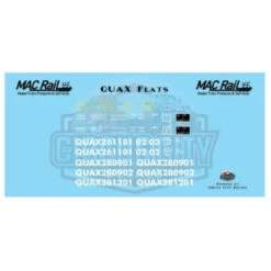 MACRail 840D - Decal Set - Hospital Flat QUAX - HO Scale