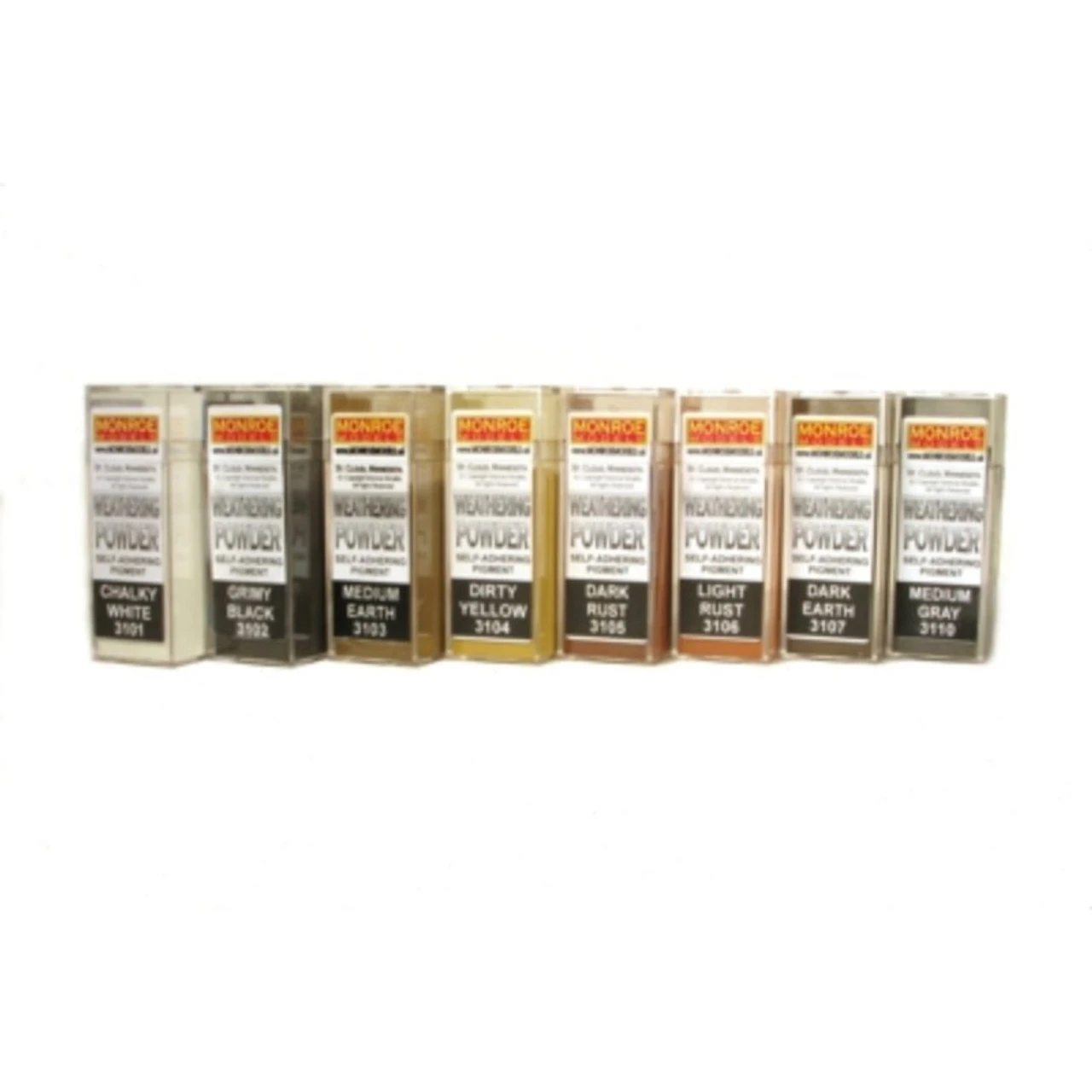 Monroe Models 3100 - Colored Weathering Powder Assortment 8 Pack 3 Monroe Models 3100 - Colored Weathering Powder Assortment 8 Pack