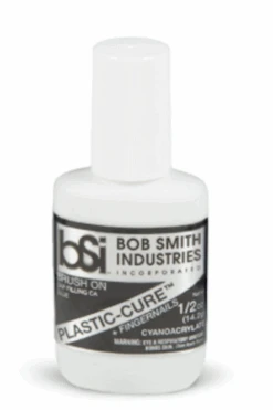 Bob Smith Industries 105 - PLASTIC-CURE Odorless Brush-On Gap Filling Cyanoacrylate 1/2 Oz