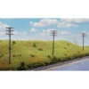 Walthers SceneMaster 949-4185 - Telegraph Poles & Cross Arms - HO Scale Kit -Vallejo Shop WAL949 4185 93759.1645224601
