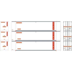 Athearn 17305 - 48' Container [3 Pack] XTRA (XCRU) - N Scale