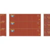Athearn 27045 - 40' Corrugated HC Container (Set #2, 3 Pack) MOL - HO Scale