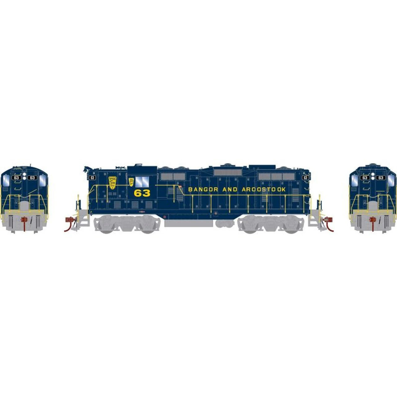 Athearn Genesis 82344 - EMD GP7 W/ DCC & Sound Bangor & Aroostook (BAR) 63 - HO Scale 3 Athearn Genesis 82344 - EMD GP7 W/ DCC & Sound Bangor & Aroostook (BAR) 63 - HO Scale