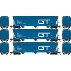Athearn Genesis 15847 - ACF 4600 3-Bay Hopper Grand Trunk Western (GTW) 138111, 138159, 138188 - HO Scale