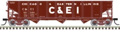 Atlas 20006922 - AAR 70 Ton 3-Bay Open Hopper Chicago & Eastern Illinois (C&EI) 86538 - HO Scale