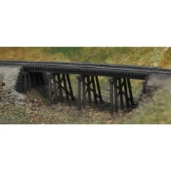 Blair Line 067 - Common Pile Trestle Kit -- 5-5/8" Long X 1-1/4" Tall 14 X 3.1cm - Build Straight Or Curved - N Scale Kit