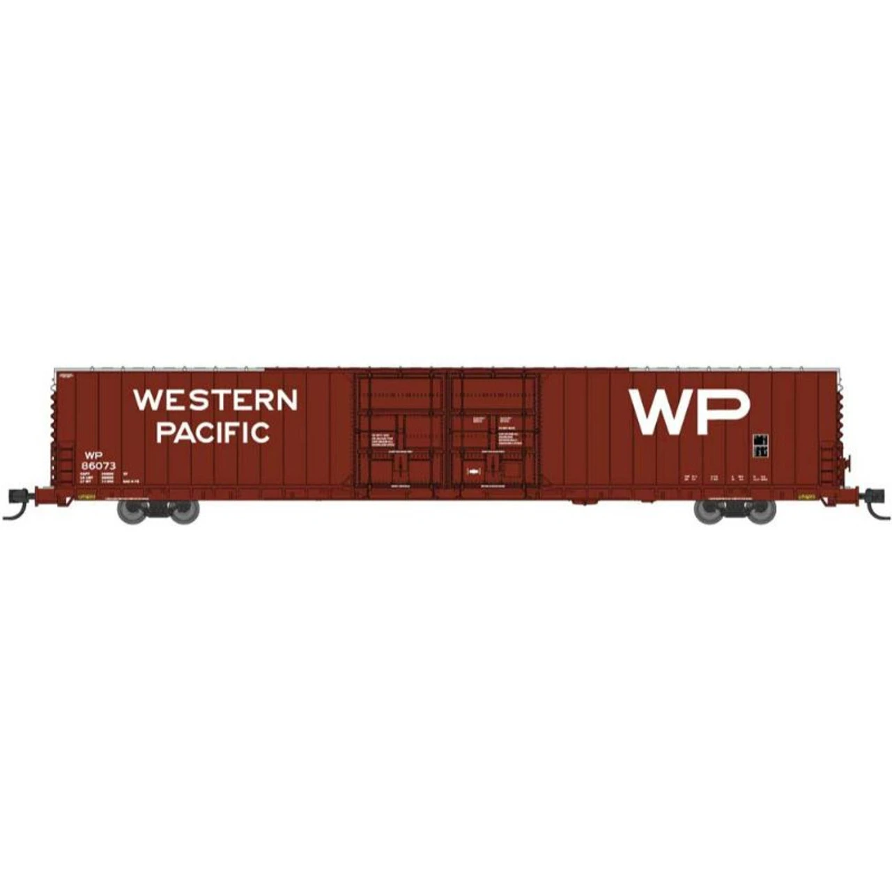 Bluford Shops 86681 - PS 86' Auto Parts Double Door Boxcar Western Pacific (WP) 86077 - N Scale 3 Bluford Shops 86681 - PS 86' Auto Parts Double Door Boxcar Western Pacific (WP) 86077 - N Scale