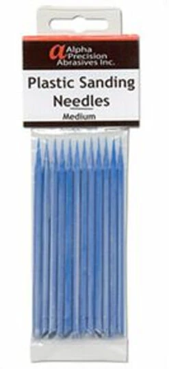 Alpha Abrasives 0402 - Plastic Sanding Needles - Medium 240 Grit Pkg(8)