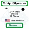 Evergreen 221 - Styrene Rod 0.047" -Vallejo Shop evg221 24779.1671411064