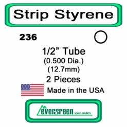 Evergreen 236 - Styrene Tube 1/2 Inch