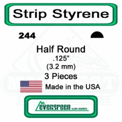 Evergreen 244 - Half Round .125"