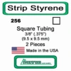 Evergreen 256 - Square Tubing 3/8" (.375) -Vallejo Shop evg256 68712.1671411067