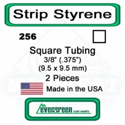 Evergreen 256 - Square Tubing 3/8" (.375)