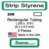 Evergreen 259 - Rectangular Tubing .250 X .375"