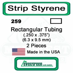 Evergreen 259 - Rectangular Tubing .250 X .375"