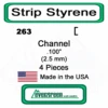 Evergreen 263 - Styrene Channel .100" -Vallejo Shop evg263 23471.1671411067