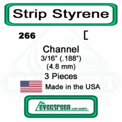 Evergreen 266 - Styrene Channel .188"