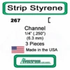 Evergreen 267 - Styrene Channel .250" -Vallejo Shop evg267 07971.1671411068