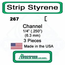 Evergreen 267 - Styrene Channel .250"