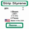 Evergreen 271 - Styrene I-Beam .060 -Vallejo Shop evg271 45344.1671411069