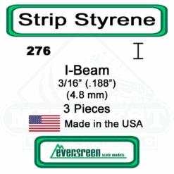 Evergreen 276 - Styrene I-Beam .188"