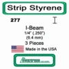 Evergreen 277 - Styrene I-Beam .250" -Vallejo Shop evg277 88235.1671411069