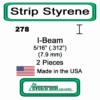 Evergreen 278 - Styrene I-Beam .312" -Vallejo Shop evg278 20473.1671411069