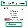 Evergreen 279 - Styrene I-Beam .375" -Vallejo Shop evg279 44686.1671411070
