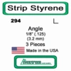 Evergreen 294 - Styrene Angle .125"