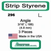Evergreen 296 - Styrene Angle .188"