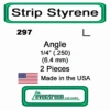 Evergreen 297 - Styrene Angle .250" -Vallejo Shop evg297 83181.1671411071