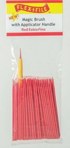 Flex-i-File M929007B - Magic Brush Bulk Pack - Extra Fine (red) Pkg(100)