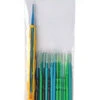 Flex-i-File NB06 - Nano Brush Assortment - Assorted Tips & 1 Applicator Handle/Holder (yellow) Pkg(24) -Vallejo Shop flx232 nb06 34264.1679795674