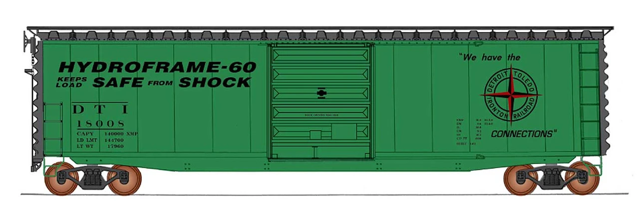 InterMountain 45951-01 - 50' PS-1 Single Door Boxcar Detroit, Toledo And Ironton (DTI) 18008 - HO Scale 3 InterMountain 45951-01 - 50' PS-1 Single Door Boxcar Detroit, Toledo And Ironton (DTI) 18008 - HO Scale
